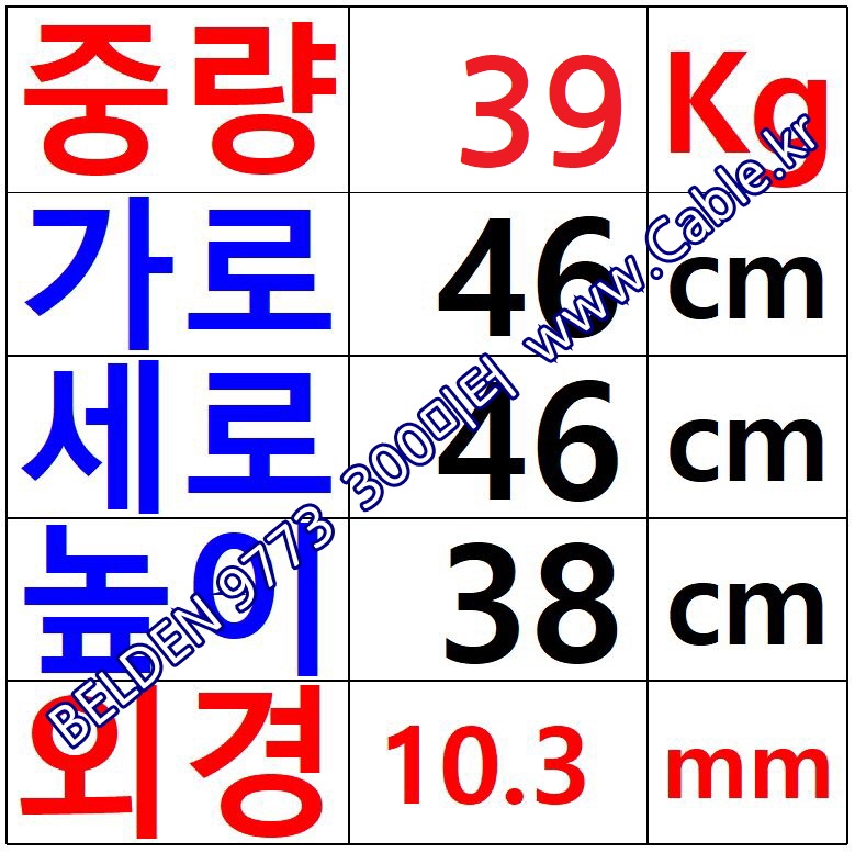 BELDEN 9773 060(Chrome) 3Pair 18AWG 벨덴 300M (상시 재고)